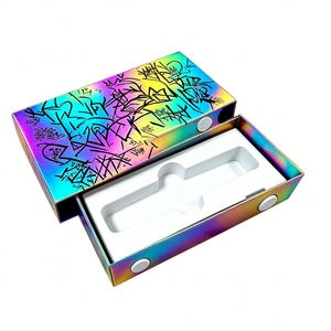 Custom CR Slide Drawer Packaging Cardboard Box 1 Gram Laser Silver Paper Packaging <b>Boxes</b> <b>Empty</b> 3ml Vial Box with EVA Insert - Product Image 6