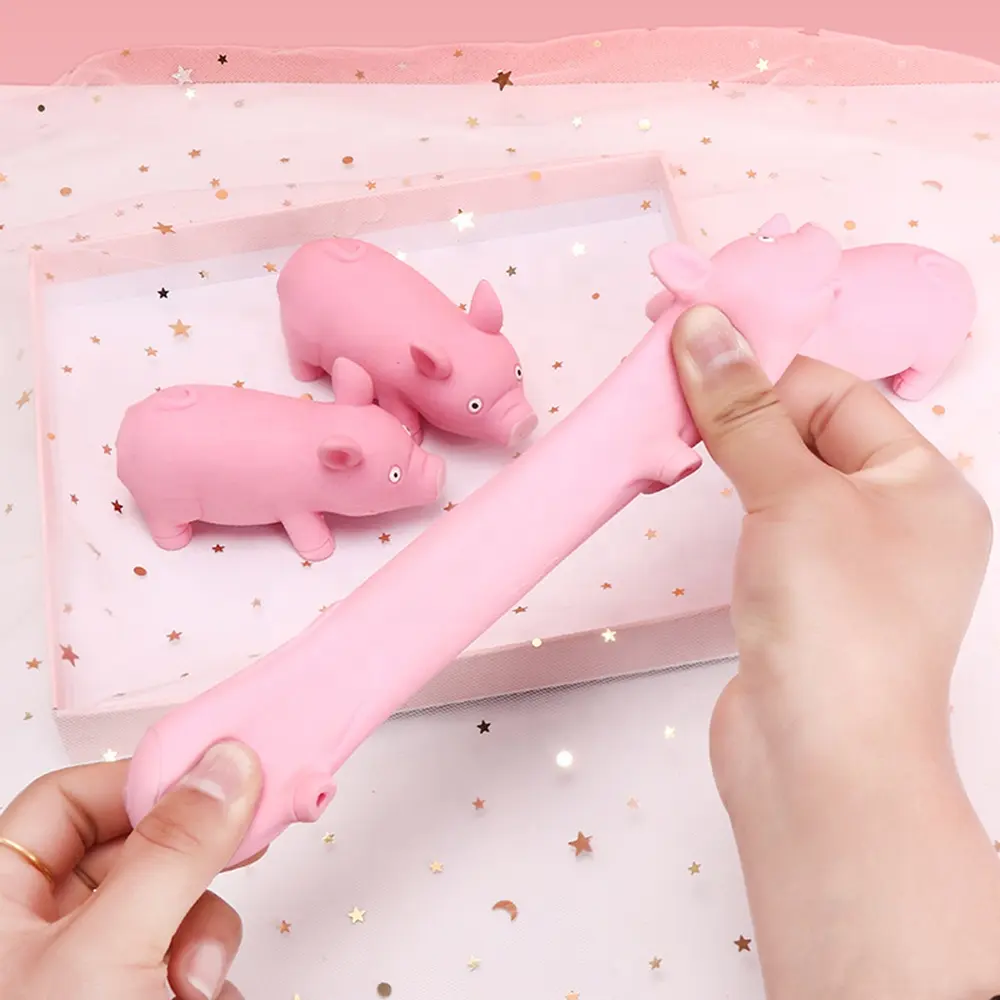 Cochon en caoutchouc pour animaux, jouet de restauration, sûr, à presser, pour étirements, original, rose