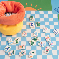 Jeu de tuiles de Mahjong en acrylique de 166 pièces pour 4 joueurs, emballage personnalisé, motif décoratif et logo personnalisé pour les salles de casino et de jeux