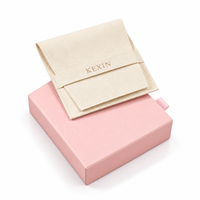 Boîte cadeau de luxe Kexin, boîte à tiroir en papier rigide rose personnalisée avec pochette pour collier, boucles d'oreilles, bracelet, emballage