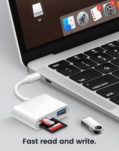Adaptador de Tarjeta de Memoria USB C a MicroSD/SD para <span class=keywords><strong>iPhone</strong></span> 15 16/iPad mini/Mac/Laptop, Adaptador de Tarjeta de Memoria USB-C/Tipo C para iMac, MacBook Pro Air - Product Image 4