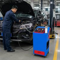 Machine de nettoyage du système de lubrification du moteur de voiture Amsxzo HY-2001 DC12V avec nettoyage dynamique/statique double et filtre de 3 m