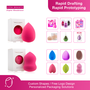 Không-latex Waterdrop đỏ trang điểm máy xay sinh tố <span class=keywords><strong>Sponge</strong></span> nhãn hiệu riêng tùy chỉnh thiết kế sáng tạo giải pháp đóng gói cho vẻ đẹp Quầy - Product Image 2