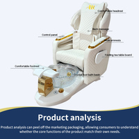 Fauteuil de manucure professionnel inclinable pour salon de beauté, avec massage électrique et spa pour les pieds