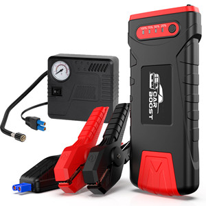 Dispositif de démarrage automatique Ultrasafe 12v Jumper gonfleur de pneu batterie externe Booster 4000A Pack Car Jump Starter avec pompe à air - Product Image 1