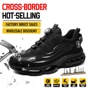 Chaussures <span class=keywords><strong>de</strong></span> sécurité anti-perforation pour usage industriel hiver 2025, avec tige en tissu renforcé <span class=keywords><strong>de</strong></span> fil d'acier, <span class=keywords><strong>semelle</strong></span> en TPU et doublure en daim, plaque <span class=keywords><strong>de</strong></span> protection fonctionnelle en acier plastifié - Product Image 1