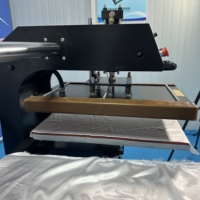 Máquina de Prensa Térmica Hidráulica de Alta Pressão Semiautomática de Estação Dupla 40x60cm para Transferência de Estampas em Camisetas e Vestuário - Preço com Desconto
