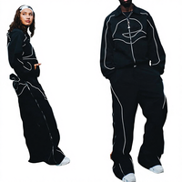 4045 survêtement coupe-vent léger en nylon personnalisé pour hommes ensemble de jogging en polyester vestes zippées réfléchissantes et ensemble de pantalon de survêtement en nylon