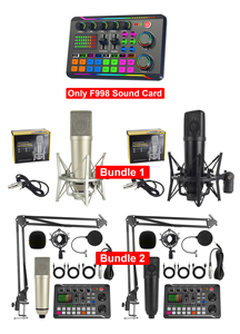 Kit Complet de Streaming en Direct pour Influenceurs Médias Sociaux <span class=keywords><strong>Youtube</strong></span> Tiktok avec Carte Son Audio, Mixeur, Support, Micro Condensateur et Équipement Podcast pour Téléphone PC - Product Image 3