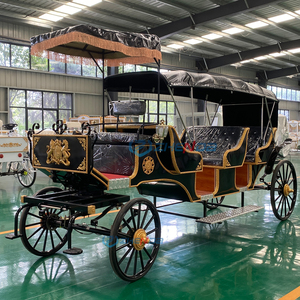 Carruaje Eléctrico de Turismo Victoriano, Color Negro, Carruaje Eléctrico y sin Caballos de Lujo para Parques y Atracciones - Product Image 1