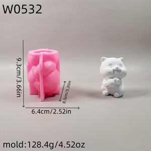 Moldes de fundición de resina hechos a mano para adornos decorativos DIY estilo Ins silicona osito moldes W0532 - Product Image 2