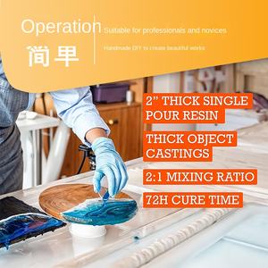 Résine époxy AB à haute transparence 2:1 pour table de rivière, coulée profonde, pour construction de quai en bois, 8-14 cm - Product Image 2