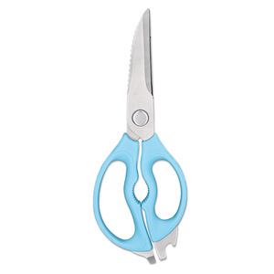 <b>Kitchen</b> <b>Scissors</b> Stainless Steel Blue Handle With Magnetic Strip For Home Use - Product Image 4