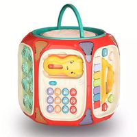 Cube d'activité Portable pour bébé, jouets éducatifs 8 en 1, apprentissage polyédrique multifonctionnel, ensemble de batterie sensoriel pour enfants, nouvelle collection