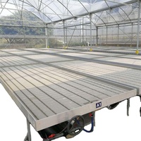 Système de culture de plateau hydroponique Microgreen Tables d'inondation 2X4 et plateau de culture 4X8 Serre Cadre en métal Microgreen