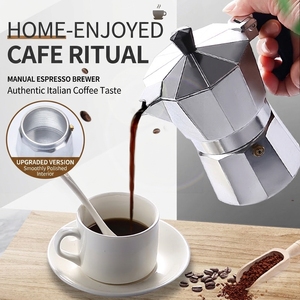 Cafetera <span class=keywords><strong>Moka</strong></span> de Aluminio para Estufa Cafetera Italiana para Espresso de 1-6 Tazas - Product Image 3