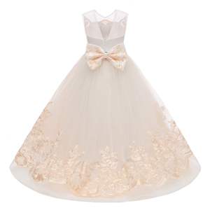 Robe de soirée fantaisie à fleurs pour petites filles, collection 2020, vente en gros, idéale pour Noël - Product Image 5