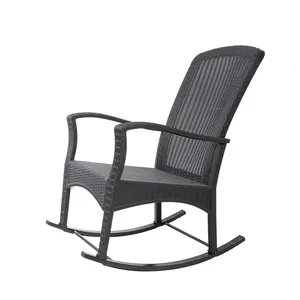 Chaise de porche bon marché meubles de jardin d'extérieur chaises à bascule relaxantes en rotin synthétique