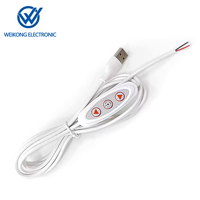 Contrôleur de clignotement 3 touches mini noir/blanc 5V 12V 24V pour bande LED d'appareils électroménagers, en plastique