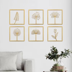 Fondo de lujo para colgar en la pared con arte del hierro de estilo nórdico moderno personalizado para sala de estar, entrada y cabecera, decoración de Metal para sofá - Product Image 1