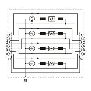 Spd 10m/100M/1000M 60V RJ45 CAT6 telebahn Mạng sét Ethernet <span class=keywords><strong>Surge</strong></span> <span class=keywords><strong>Protector</strong></span> PoE - Product Image 3
