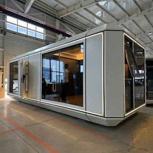 2025 Luxury Prefab Steel Capsule Camping Container House with Whole Set <b>Kitchen</b> Cabinet Waterproof & Shop Use - Product Image 1