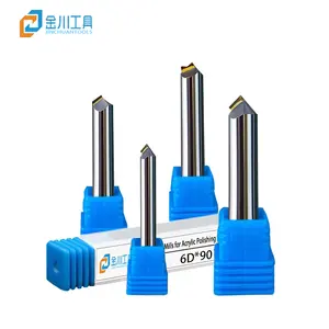 Customized single crystal diamond MCD router bit highlight chamfering cutter acrylic and aluminum mirror cutting milling cutter