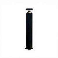 Lampadaire cylindrique moderne à émission supérieure IP65, LED chaude, noir mat, pour jardin extérieur, colonne lumineuse, directement de l'usine