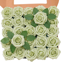 Vente flash : Roses artificielles faites à la main de 8 cm, 25 pièces, boutons de roses en mousse PE pour l'artisanat DIY, les fêtes en plein air, les mariages et les remises de diplômes