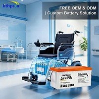 Batterie de fauteuil roulant 24V100AH à technologie LFP avancée, sans entretien, avec charge équilibrée pour scooter de mobilité, certifiée CE RoHS