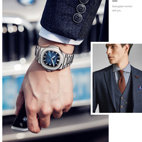Montre à quartz avec logo personnalisé, acier inoxydable pour homme, dernier design, classique, mode, vente en gros, directement de l'usine, montre-bracelet pour homme