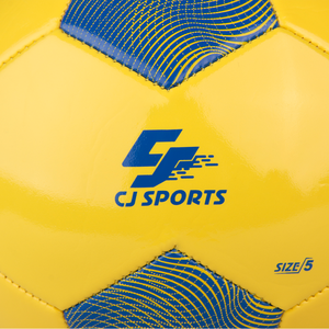CJ Sports All-Ages Balón de fútbol de PVC amarillo rojo Durable 410-450g Partido de recreación y entrenamiento Hecho en Vietnam - Product Image 2