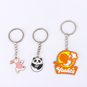 Wholesale Exquisite Custom Shape Metal Keychain for Birthday Party Supplies Brand Marketing Gifts and Backpack Accessories