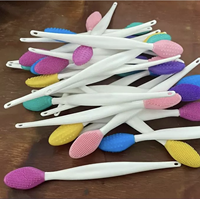 Outil populaire pour éliminer les points noirs du nez, brosse nettoyante, applicateur de crème, brosse exfoliante double face, mini brosse exfoliante pour le visage, brosse exfoliante pour les lèvres en silicone
