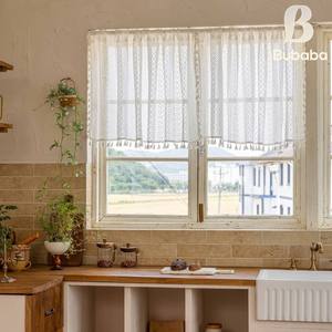 Rideaux courts en voile à franges ajourées de style américain Bubaba <span class=keywords><strong>pour</strong></span> cuisine et <span class=keywords><strong>chambre</strong></span> à coucher - Rideaux courts en voile - Product Image 5