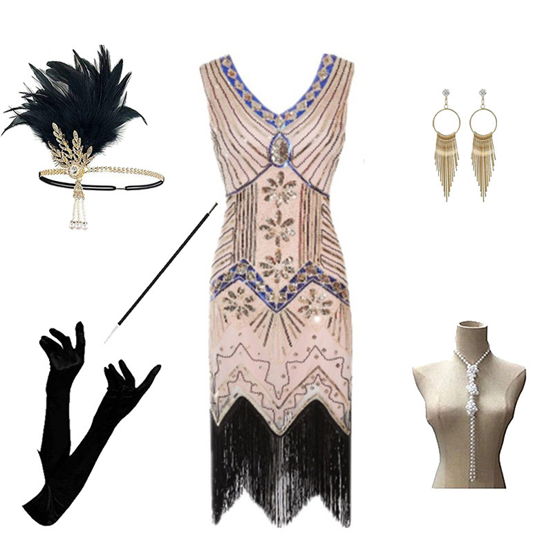 Accessoires de robe rose F