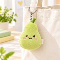Porte-clés personnalisé en peluche rembourrée de coton, jouet en peluche doux en boîte mystère, design poire, OEM, cadeau promotionnel scolaire, mascotte, article publicitaire