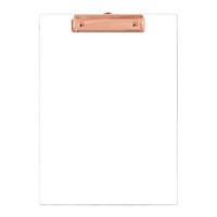 Carpeta acrílica transparente para archivos A4, libros de oficina para estudiantes, almohadillas para exámenes de escritura, carpeta de plástico dorado