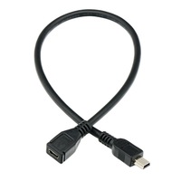 Câble d'extension mini USB mâle vers femelle 5 broches pour données et charge des appareils mobiles