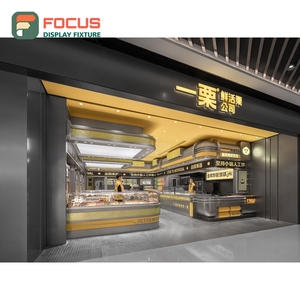 High Capacity Cafe Service Counter Laminate Wood Finish Cup Lid Condiment Zone Front Service Counter - Product Image 3