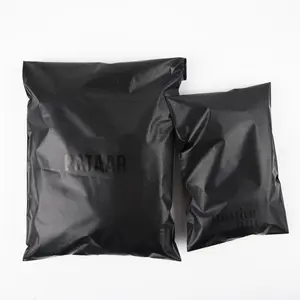 Özel siyah çevre dostu plastik poli Mailers biyobozunur nakliye zarflar su geçirmez mısır nişastası posta çantaları Logo ile