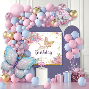 1 Arco <span class=keywords><strong>di</strong></span> Palloncini in Lattice a Forma <span class=keywords><strong>di</strong></span> Macaron, Farfalle in Foglio <span class=keywords><strong>di</strong></span> Alluminio, Poster '<span class=keywords><strong>Buon</strong></span> <span class=keywords><strong>Compleanno</strong></span>', Decorazioni per Feste <span class=keywords><strong>di</strong></span> <span class=keywords><strong>Compleanno</strong></span>, Resistenti per Bambini - Product Image 1