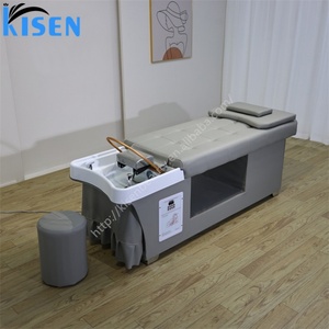 Kisen Lit de spa capillaire personnalisé, Table de lavage de cheveux pour salon avec circulation d'eau et fumigation, Requérant une installation de plomberie, Mobilier - Product Image 4