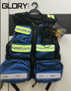 De servicio pesado Chaleco de seguridad completa de malla negro primera ayuda chaleco de seguridad - Product Image 6