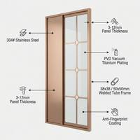 Paravent pliable et rétractable en acier inoxydable personnalisé YC pour mariage, couleurs et finitions sur mesure