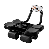 Roue abdominale automatique en acier de 1,5 kg avec rebond, écologique, pour usage domestique, unisexe, pour entraînement musculaire, avec support pour les coudes