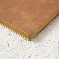 A5 B6 Softcover PU Lederbezug Blank Notizbücher mit benutzer definiertem Druck logo und vergoldeter Kante