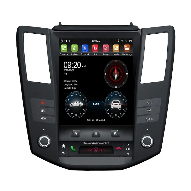 12.1 ''Layar Vertikal 4G + 64GB Tesla Android 9.0 Mobil Radio Mobil Multimedia Player untuk Lexus RX300 RX330 RX350 2004-2007