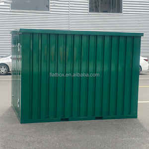 Große logistische Verteilung Flat Pack Warehouse Stack able Stack und Nest Turnover Stahl Lager behälter Mit Fenster - Product Image 6