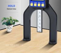 Calibrador Digital Electrónico de Alta Precisión para Medir Profundidad 0-80mm, para Trabajos de Bricolaje, Medición de Altura de Agujeros en Sierras de Mesa para Madera